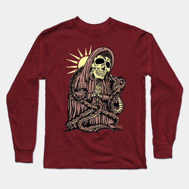 Santa Muerte Long Sleeve T-Shirt by miskel